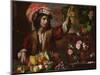 Young Man in a Feathered Hat with Still Life-Michelangelo Cerquozzi-Mounted Giclee Print