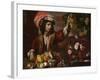 Young Man in a Feathered Hat with Still Life-Michelangelo Cerquozzi-Framed Giclee Print