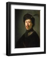 Young Man in a Gorget and Plumed Cap, C.1630-Isaac de Jouderville-Framed Giclee Print