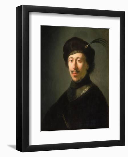 Young Man in a Gorget and Plumed Cap, C.1630-Isaac de Jouderville-Framed Giclee Print