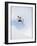 Young Man in Mid Air Wearing Skis-null-Framed Photographic Print