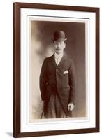 Young Man in Morning Coat, Bowler Hat and Cane: Perhaps an Office Clerk-null-Framed Photographic Print