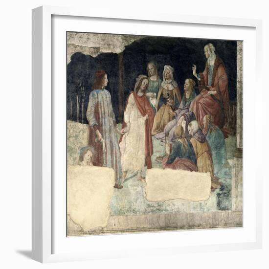 Young Man is Greeted by the Liberal Arts, 15th century-Sandro Botticelli-Framed Giclee Print