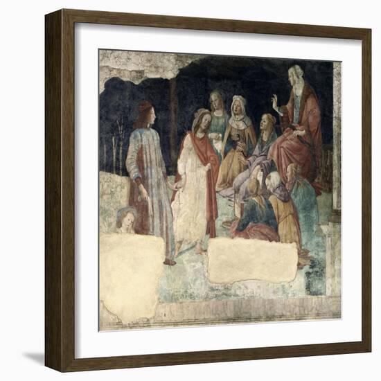 Young Man is Greeted by the Liberal Arts, 15th century-Sandro Botticelli-Framed Giclee Print