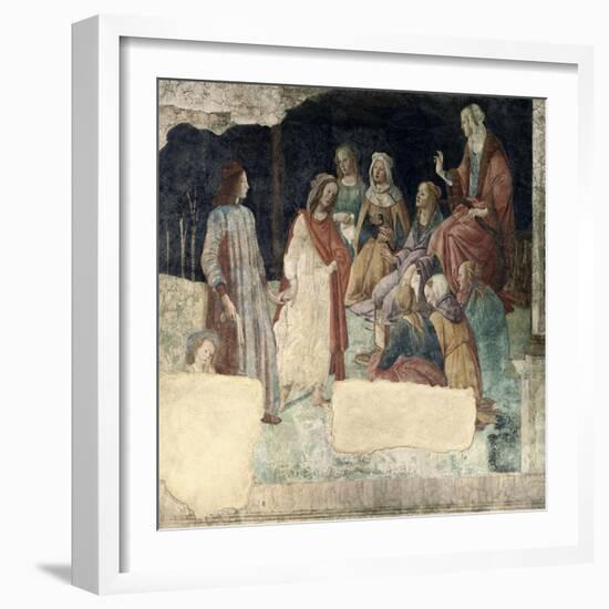 Young Man is Greeted by the Liberal Arts, 15th century-Sandro Botticelli-Framed Giclee Print