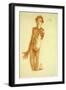 Young Man Kneeling, 1908-Egon Schiele-Framed Giclee Print