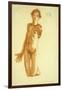 Young Man Kneeling, 1908-Egon Schiele-Framed Giclee Print