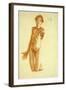 Young Man Kneeling, 1908-Egon Schiele-Framed Premium Giclee Print