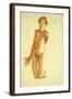 Young Man Kneeling, 1908-Egon Schiele-Framed Giclee Print