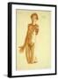 Young Man Kneeling, 1908-Egon Schiele-Framed Giclee Print