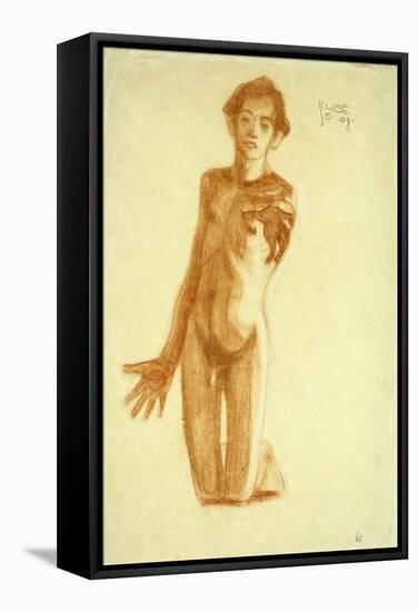 Young Man Kneeling, 1908-Egon Schiele-Framed Stretched Canvas