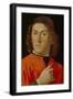 Young Man (Oil on Panel)-Domenico Ghirlandaio-Framed Giclee Print