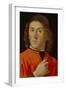 Young Man (Oil on Panel)-Domenico Ghirlandaio-Framed Giclee Print