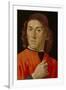 Young Man (Oil on Panel)-Domenico Ghirlandaio-Framed Giclee Print