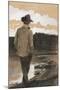 Young Man on a Riverbank, 1902-Umberto Boccioni-Mounted Giclee Print
