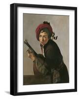 Young Man Playing a Theorbo-Jan Gerritsz van Bronckhorst-Framed Giclee Print