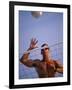 Young Man Playing Beach Volleyball-null-Framed Photographic Print