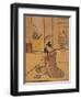 Young Man Playing the Drum-Suzuki Harunobu-Framed Giclee Print