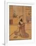 Young Man Playing the Drum-Suzuki Harunobu-Framed Giclee Print