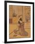 Young Man Playing the Drum-Suzuki Harunobu-Framed Giclee Print