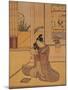 Young Man Playing the Drum-Suzuki Harunobu-Mounted Giclee Print