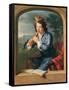 Young Man Playing the Flute-Gerard Hoet-Framed Stretched Canvas