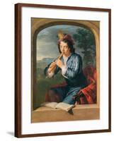 Young Man Playing the Flute-Gerard Hoet-Framed Giclee Print