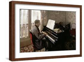 Young Man Playing the Piano, 1876-Gustave Caillebotte-Framed Giclee Print