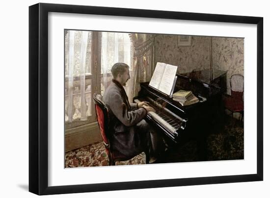 Young Man Playing the Piano, 1876-Gustave Caillebotte-Framed Giclee Print