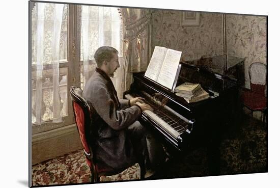 Young Man Playing the Piano, 1876-Gustave Caillebotte-Mounted Giclee Print