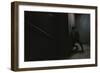 Young Man Posing in Dark Setting-Luis Beltran-Framed Photographic Print