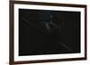 Young Man Posing in Dark Setting-Luis Beltran-Framed Photographic Print