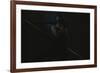 Young Man Posing in Dark Setting-Luis Beltran-Framed Photographic Print