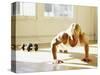 Young Man Preforming Push Up Exercise in Gym, New York, New York, USA-Chris Trotman-Stretched Canvas