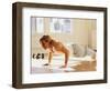 Young Man Preforming Push Up Exercise in Gym, New York, New York, USA-Chris Trotman-Framed Photographic Print