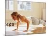 Young Man Preforming Push Up Exercise in Gym, New York, New York, USA-Chris Trotman-Mounted Photographic Print