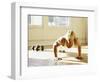 Young Man Preforming Push Up Exercise in Gym, New York, New York, USA-Chris Trotman-Framed Photographic Print