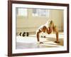 Young Man Preforming Push Up Exercise in Gym, New York, New York, USA-Chris Trotman-Framed Photographic Print