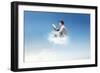 Young Man Reads Sitting On A Cloud-olly2-Framed Premium Giclee Print