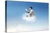 Young Man Reads Sitting On A Cloud-olly2-Stretched Canvas