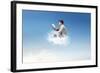 Young Man Reads Sitting On A Cloud-olly2-Framed Art Print