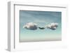 Young Man Relaxes in a Hammock between Two Clouds.-Orla-Framed Photographic Print
