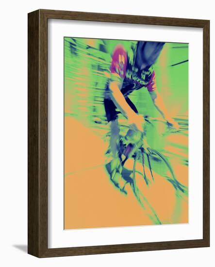 Young Man Riding a Bicycle-null-Framed Photographic Print