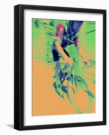 Young Man Riding a Bicycle-null-Framed Photographic Print