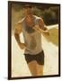 Young Man Running on the Beach-null-Framed Photographic Print