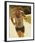 Young Man Running on the Beach-null-Framed Photographic Print