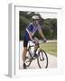 Young Man Sitting on a Bicycle-null-Framed Photographic Print