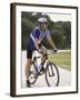 Young Man Sitting on a Bicycle-null-Framed Photographic Print