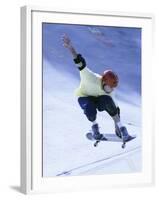 Young Man Skateboarding in Mid Air-null-Framed Photographic Print