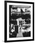 Young Man Standing in Front of a Herbs and Fish Market Displaying Racks of Fish-Howard Sochurek-Framed Photographic Print